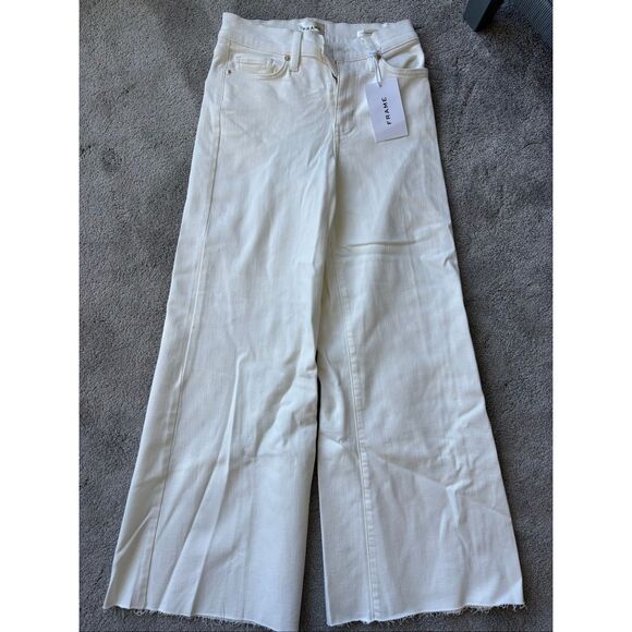NWT FRAME Le Palazzo Crop Jeans, au natural, $278 Sz 25, G31 - Picture 4 of 11
